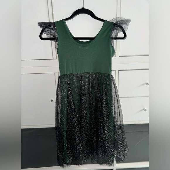 Dot Dot Smile Deluxe Green Halloween Witch Kitty Dress 8/10 - Picture 5 of 6